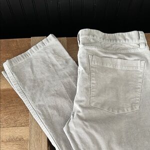 J. Crew Straight Leg Corduroy Jeans in Light Gray